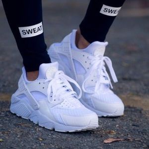 NEW Nike Air Huarache white sneakers!